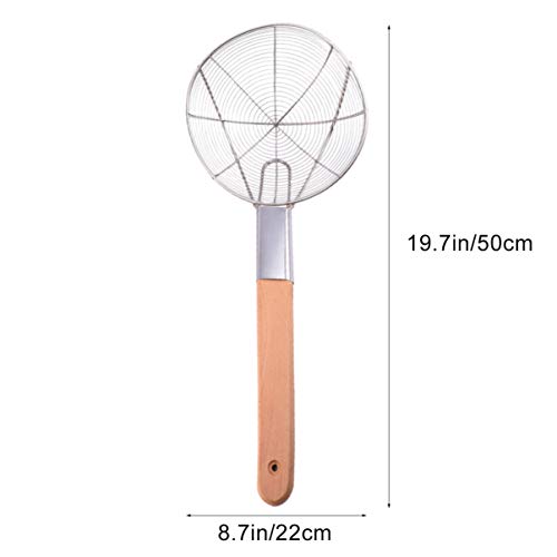 Cabilock Filtro Concha Fio de AÃ§o InoxidÃ¡vel Colher Skimmer Fritar Coador para MacarrÃ£o Bolinho d