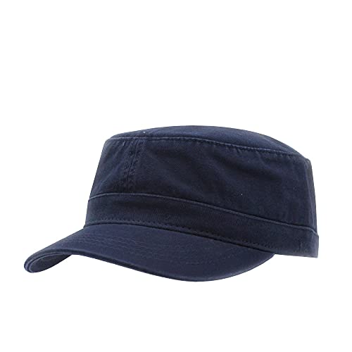 Image of The Vintage Year Heavy Stitching Washed Cotton Cadet Hat - Durable Military Baseball Cap for Men & Women, Outdoor Casual Wear