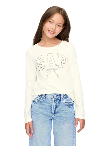 Image of Gap Girls Long Sleeve Logo Tee T-Shirt