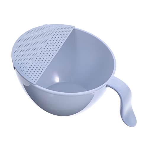 HEMOTON Scolapasta Multifunzionale Per Lavaggio Riso e Verdure in Pp Resistente Con Manico Ergonomico e Laterali Per Drenaggio Rapido Per Cucina Domestica Grigio