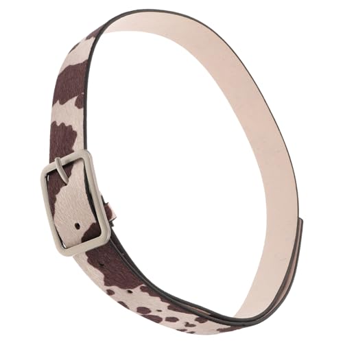 Adjustable Cow Print PU Leather Belt for Women Fashionable Cowgirl Waistband for Jeans and Pants Black and White Faux Horsehair Design Casual and Party Accessory