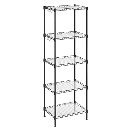 SONGMICS 5-Tier Wire Shelving Unit, Black ULGR115B