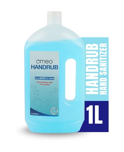 Image of Bjain Handrub Liquid Hand Instant Sanitizer 1 litre, Refill Pack, 70% Alcohol| Skin Friendly, Safe for Kids| 99.99% Germs Free Protection, Anti Bacterial| Advance Formula, Quick Dry