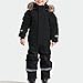 Cltopsku Early Fall Fashion Snow suit Children's Boy Ski Suits Thermal Ski Winter Warm Windproof Winters With Removable Hood Mud Suit Black 6-7 years