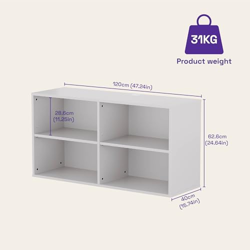 Image of Wakefit Purion Engineering Wood TV Unit - Frosty White