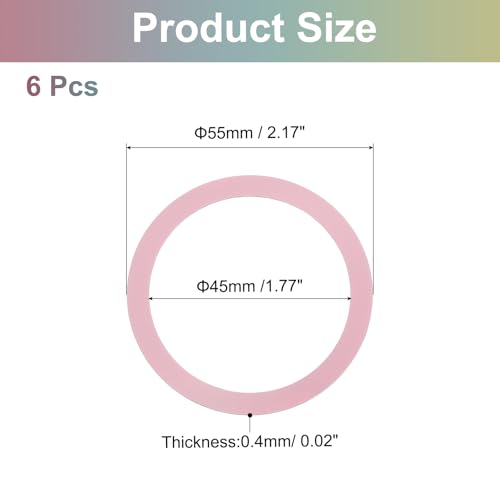 Anillos adaptadores magnéticos uxcell universal kit conversión rosa 2