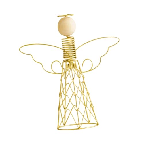 Obra de arte de metal Qianly con silueta de ángel elegante y acabados artesanales de hierro 2