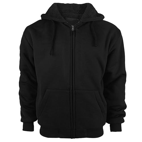 BILLIONHATS Bulk Sherpa-Lined Men Hooded Sweatshirts - Assorted Sizes and Colors, For Winter And Homeless Shelter Donations