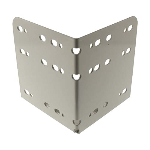 vasalat Bettwinkel Eckverbinder stabil, 4er-Set - Bettverbinder für eine extrem stabile Bettrahmenbefestigung, Stahl silbergrau