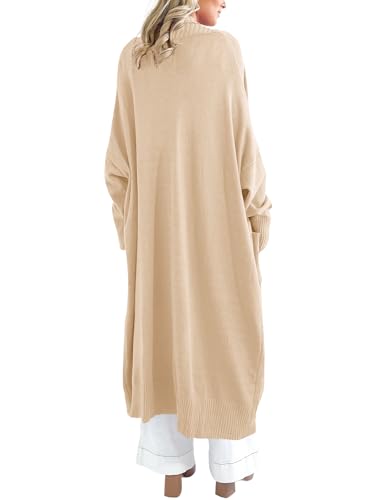 Image of Danedvi Womens Long Cardigan Sweaters 2026 Spring Chunky Knit Oversized Slouchy Open Front Warm Coats with Pockets