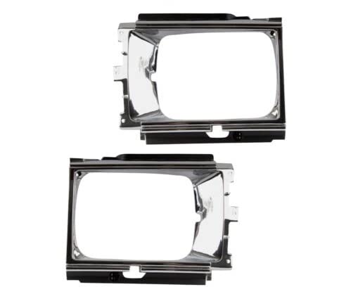 Replacement 2 Piece Front Headlight Bezel Set Left Hand and Right Hand Sides Mechanics Choice for 84-86 Toyota 4Runner Pickup (also Mechanics Choice for p/n 3183638827)