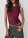 Trendy Queen Women Going Out Summer Tank Tops Spring Casual Basic Cute 2026 Sleeveless Shirt Vacation Fashion Outfit Clothes Wine Red S