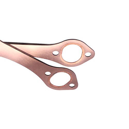 Ajcoflt Juntas de escape do carro SBC porta oval substituição de cabeçalho de cobre reutilizável par