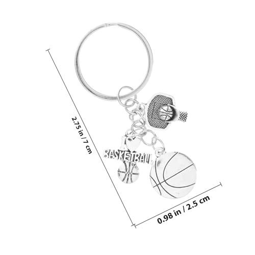 Porte-clés basket en alliage de zinc poli premium par VICASKY - 2