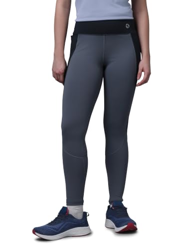 Image of TECHNOSPORT Women's High Rise Slim Fit Tights for Running, Gym and Sports