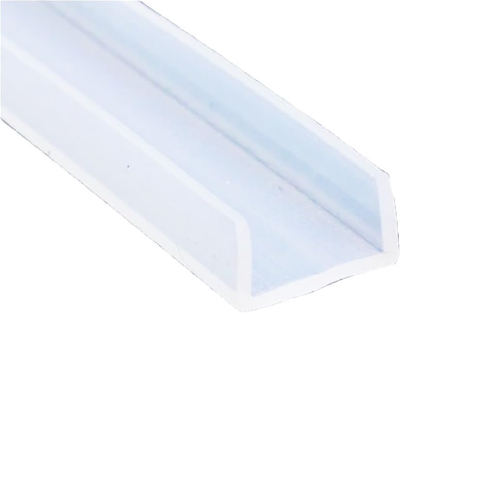 Loacea One Color U-Shaped Seal Strip 1Pc U Channel Silicone Rubber Shower Door Glass Sealing Strip, Edge Trim Glazing Weatherstrip Guard(25Mm*15Mm*5Meters)
