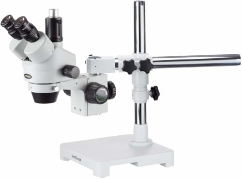 Amscope - Microscopio Trinocular Con Zoom Estéreo 7x-45x En Soporte De Un Solo Brazo - Sm-3t Amscope - Microscopio Trinocular Con Zoom Estéreo 7x-45x En Soporte De Un Solo Brazo - Sm-3t