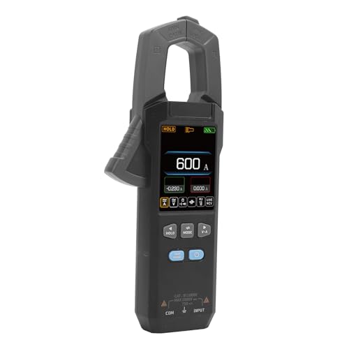 Digital Clamp Meter, Multimeter 9999 Counts Voltmeter Current Resistor Capacitor NCV Diode Tester, High Accuracy TRMS Clamp Meters for Electricians HVAC Technicians Handcraft