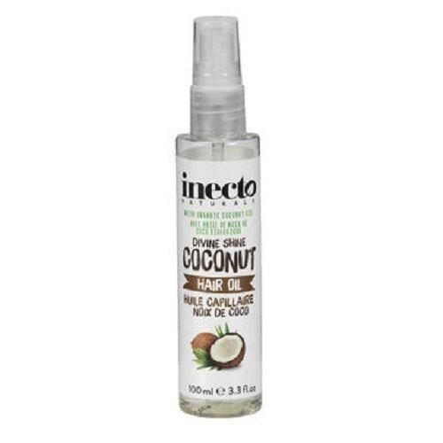 Inecto Naturals Lot de 3 flacons d'huile capillaire de noix de coco Divine Shine - 3 x 100 ml Cover