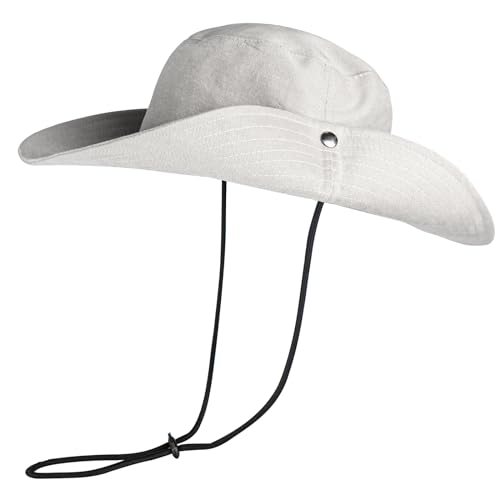 Image of ZOORON Bucket Hat Wide Brim Boonie Hats Safari Hat for Hiking Fishing Outdoor