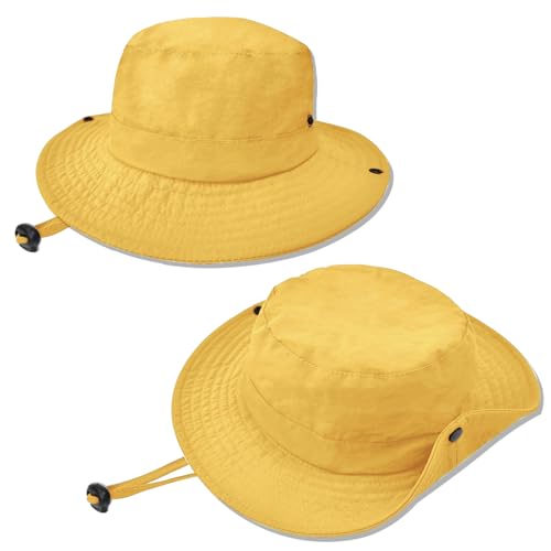 Image of Outdoor Kids Sun Hat UPF 50+ Quick Dry Foldable Bucket Hat Lightweight Adjustable Fishing Safari Hat for Girls and Boys