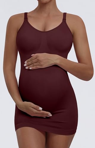 Mirity MTANKS-BLACKLVORYBURGUNDY-2XL Seamless Nursing Tanks For Women Breastfeeding - Maternity Cami Shirts Pregnancy Tops thumb #3