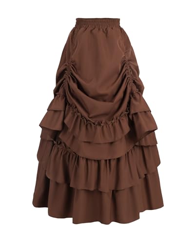 Jupe double couche longue pour affronter le quotidien en look gothique