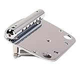 jazzmaster bridge post spacing Material: Metall LEILEI Stlei Store Guitar Bridge 6 String Metall Tremolo Bridge Ersatzteile für Mustang Fit für Jazzmaster Gitarre (Color : Silver)