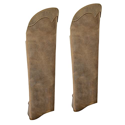 Milwaukee Leather MLM5555 Unisex Distress Brown Leather Half Motorccyle Riding Chaps with Back Zipper - Large