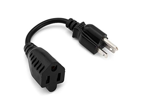 Sewell 6-Inch Power Extension Cable, 5-Pack, Outlet Saver, 18 Awg #TOP1