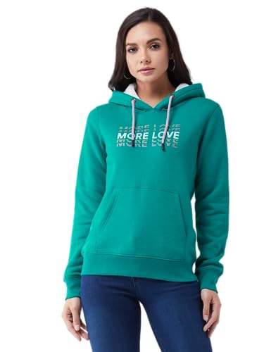 Image of Modeve Women Printed Hooded Sweatshirt for Winter