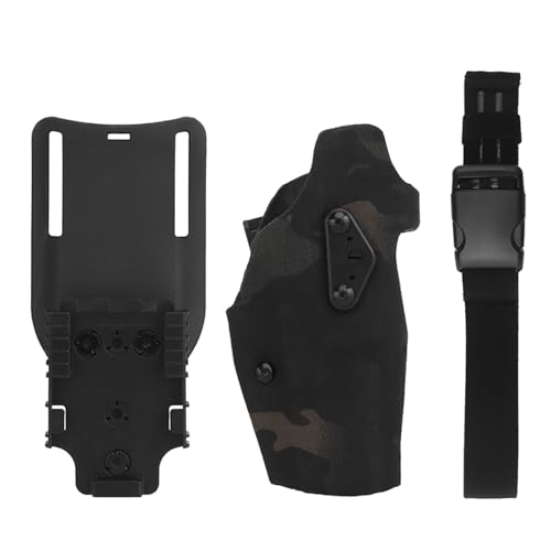 Zhongren G17 Tactical Airsoft Gun Holster Quick Release Holster QLS Quick Mount Adapter Leg Shroud Drop Military Hunting Airsoft Accessories BK Camo