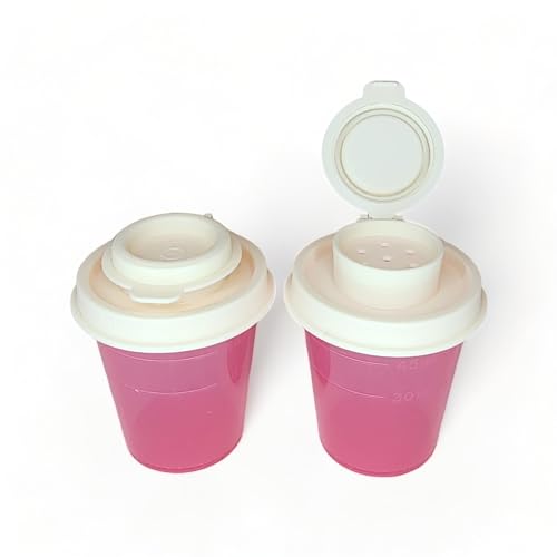 Mini salière et poivrière Tupperware rose de 59 ml pour table - 3