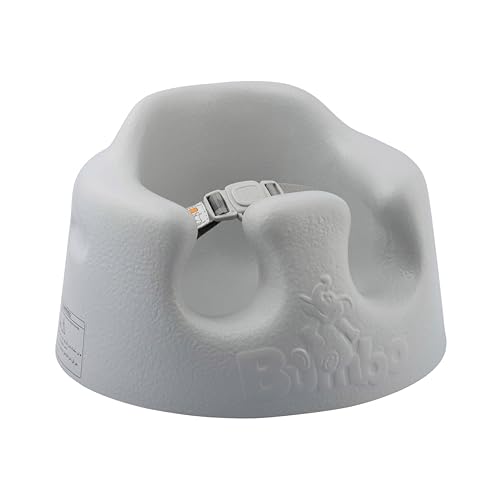 Bumbo Asiento de Suelo para Bebé - Diseño Ergonómico, Fácil de Limpiar, con Arnés de Seguridad - Cómodo y Seguro - Asiento de Apoyo para Bebés de 3 a 12 Meses - Color Gris