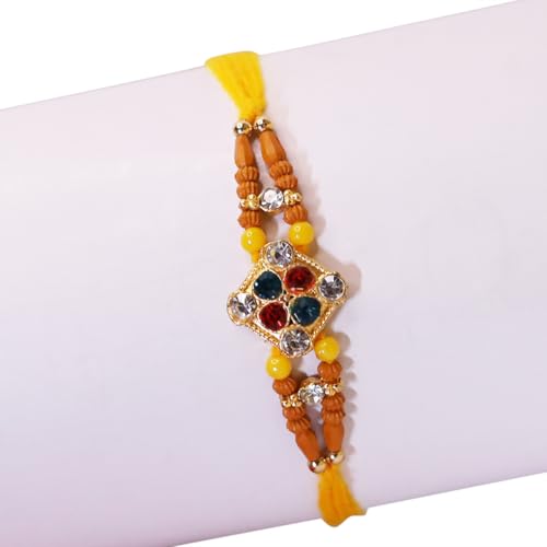 Set of 1 Fancy DesignerRakhi for Brother Rakhi Thread for Bhai Bhabhi Bhaiya Bhabhi and Bhatiji, Raksha Bandhan Rakhi Set Dora Bracelet for Brother Sister Indian Traditional Festival Rakhi2