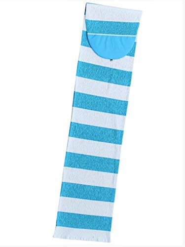 Stretch SUP Board Sock Cover for Paddle Boards - Size 8 2 to 12 6 [Choose Color] (Blue White Stripe, 10 6 Round)