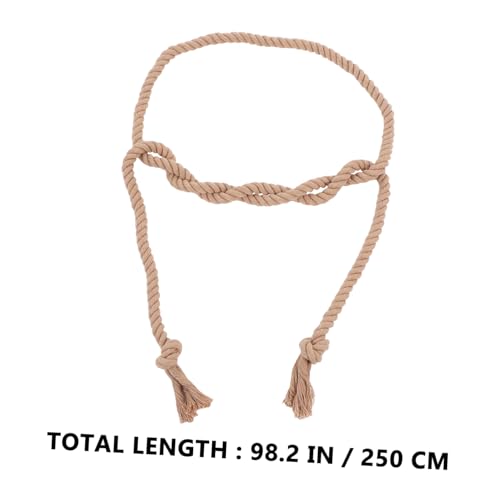 Gothic Pastor Waist Belt Rustic Braided Linen Cloth Waistband for Men and Adults Cosplay Costume Accessory and Simple Design2