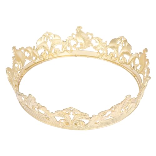 SMASOLO 1 Pc de la Reina de los hombres coronas doradas Príncipe de niña de la traje accesorio para el cabello de la boda de boda Metal Golden