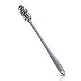 XML Bottle Cleaning Brush Silicone Long Handle for Baby Bottle, Water Bottle, Containers, Vase and Glass, Bottle Cleaner for Home and Kitchen Accessories Item Products (31-CM-Silicone-Grey-Brush)