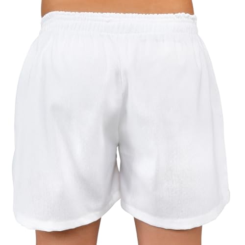 Kit 2 Shorts Mauricinho Linho Premium Bermuda Verão Praia (Branco/Bege, M)