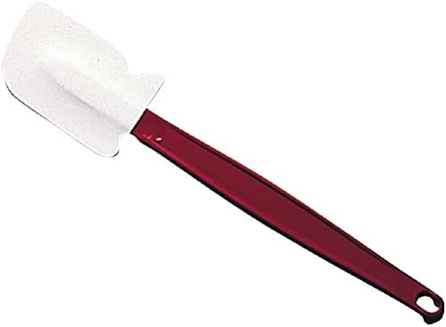 Rubbermaid Commercial Products High Heat Resistant Silicone Heavy Duty Spatula/Food Scraper, 13.5-Inch, 500 Degrees F, Red Handle, for Baking/Cooking/Mixing, Commercial Dishwasher Safe