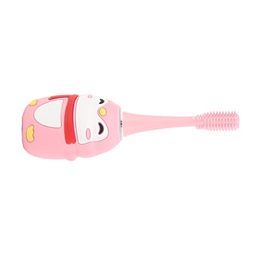Limpador de Dentes AutomáTico Infantil ABS Acampamento Carregamento Fio Limpeza Dentes (Rosa)