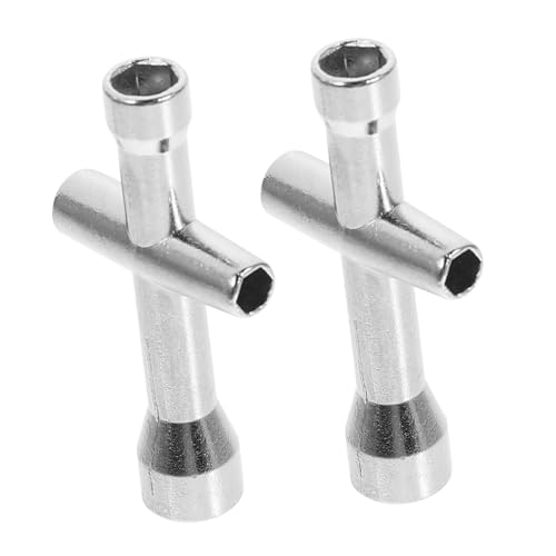 COHEALI 2 piezas Llave Cruzada de Inoxidable para Tornillos Manga de Aluminio Herramienta de Reparación para Coches Rc Hsp y Wltoys Modelo Control Remoto