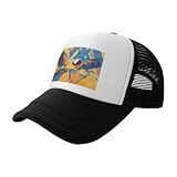 MROWYC Flying Parrot bedruckte Mesh-Baseballkappe, atmungsaktiv, geeignet zum Angeln, Reisen und...