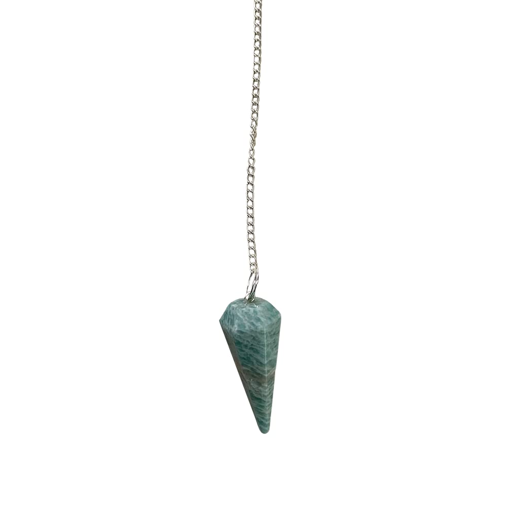VIE Chakra Pendulum with Chain, Amazonite