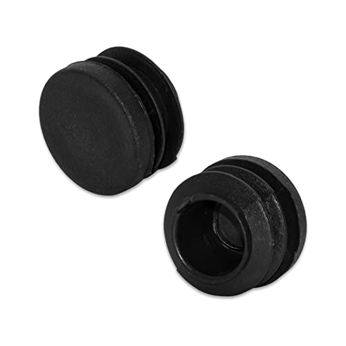 Image of Flyshop 8 Pack Black Plastic Hole Plug Round Tubing End Cap Chair Glide Inserts 16 mm, 5 /8 inch