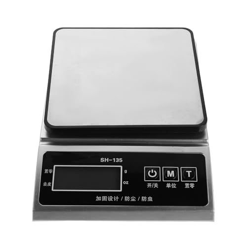 VALICLUD Báscula Digital de Cocina de Alta Precisión 3 Kg Sensor 01 G Acero Inoxidable Plateado Multifuncional para Hornear y Pesar Alimentos en Preparación de Comidas