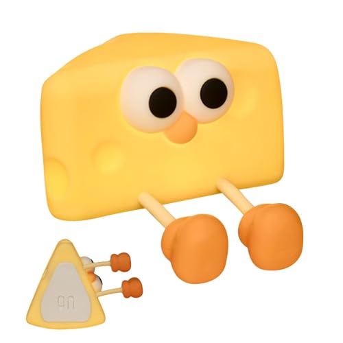 Luz nocturna recargable por USB, luz nocturna para soporte de teléfono - Lámpara táctil de silicona con luz nocturna en forma de queso,Lámpara nocturna despertador con temporizador para la luz del