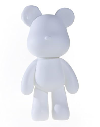 Zige Lily DIY 10 inch Fluid Bear Blank Mold for Painting Moshi Bear Figure for Creative Fluid Art and Home Decoration (B)
