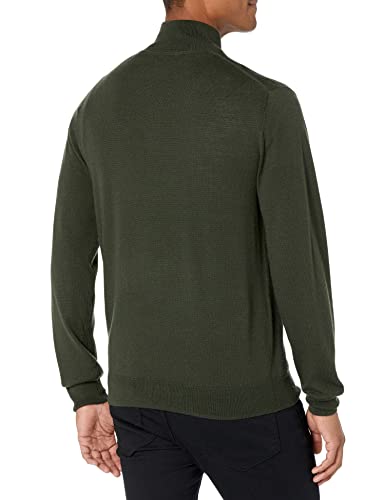 Goodthreads Men's Lightweight Merino Wool Quarter-Zip Jumper (Available In Tall), Olive, Xx-Large #TOP1